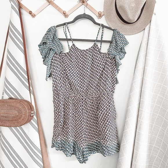 Anthropologie Elevenses Madelenna Off Shoulder Romper - Picture 4 of 6